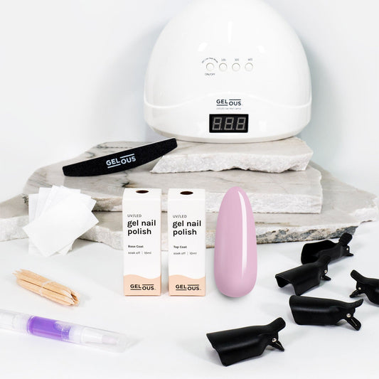 Gelous gel nail polish Pink Cashmere Starter Pack - photographed in New Zealand