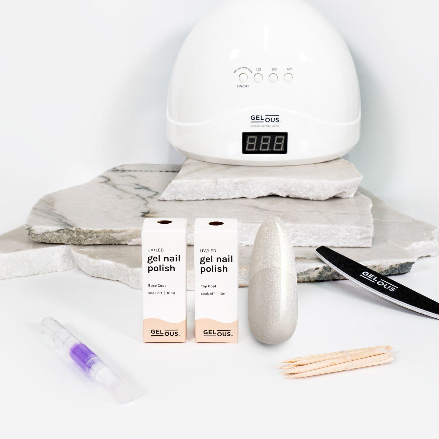 Gelous gel nail polish Pearlescent Moonstone Essentials Pack - photographed in New Zealand