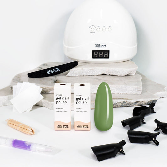 Gelous gel nail polish P.S. Olive You Starter Pack - photographed in New Zealand
