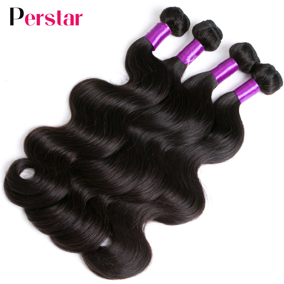 Perstar Body Wave Bundles Human Hair Weave Bundles Brazilian Weave