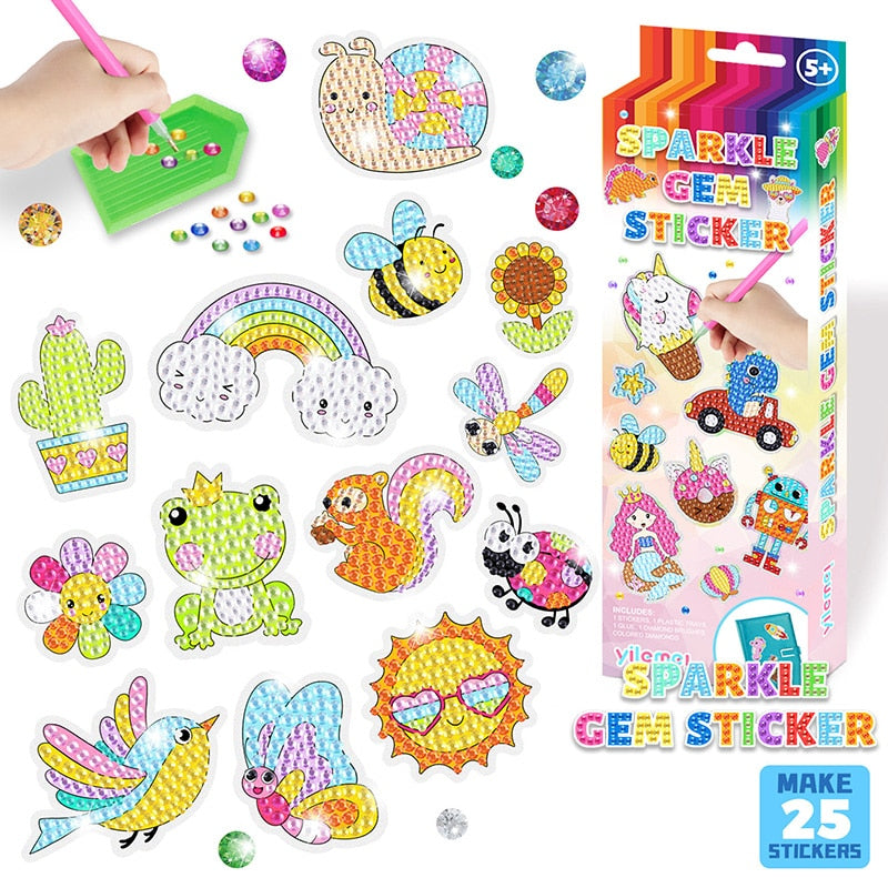 5D Diamond Unicorn Painting DIY for Kids Sparkle GEM Sticker