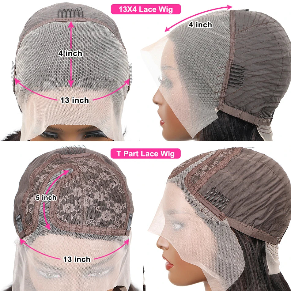 Body Wave Short Bob Wig Transparent 13X4 Lace Front Human Hair Wigs