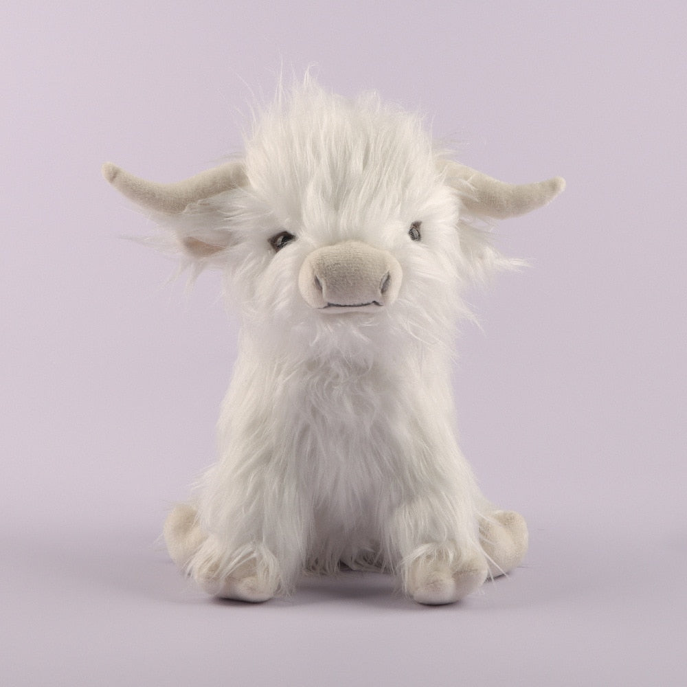 27cm Simulation Highland Cow Plush Toy Soft Stuffed Toy