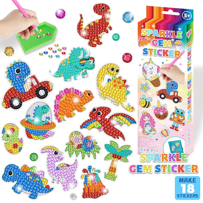 5D Diamond Unicorn Painting DIY for Kids Sparkle GEM Sticker