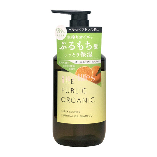 THE PUBLIC ORGANIC Super Bouncy Essential Oil Shampoo (Mandarin Orange & Geranium) 480ml
