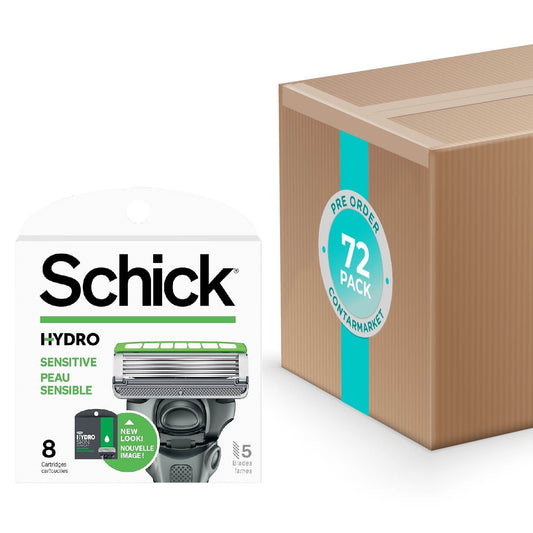 Schick Hydro 5 Sense Sensitive Skin Razor Refills for Men 4 Count - 72 Pack