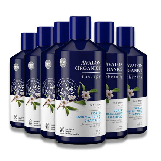 Avalon - Organics Scalp Normalizing Tea Tree Mint Shampoo, Liquid - 14 Oz - 6 Pack