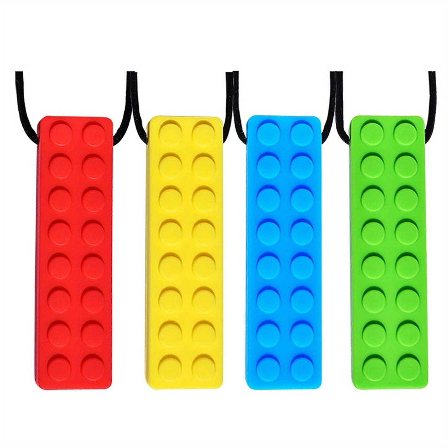 Sensory Chewing Necklace Teether: Food Grade Silicone Gum for Teething Needs, Anti-Eating Fun Toy for Boys & Girls!