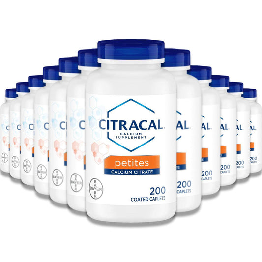 Citrical - Petites Calcium Citrate Vitamin D3 Supplement Bone Health Caplet 200 Ct - 24 Pack