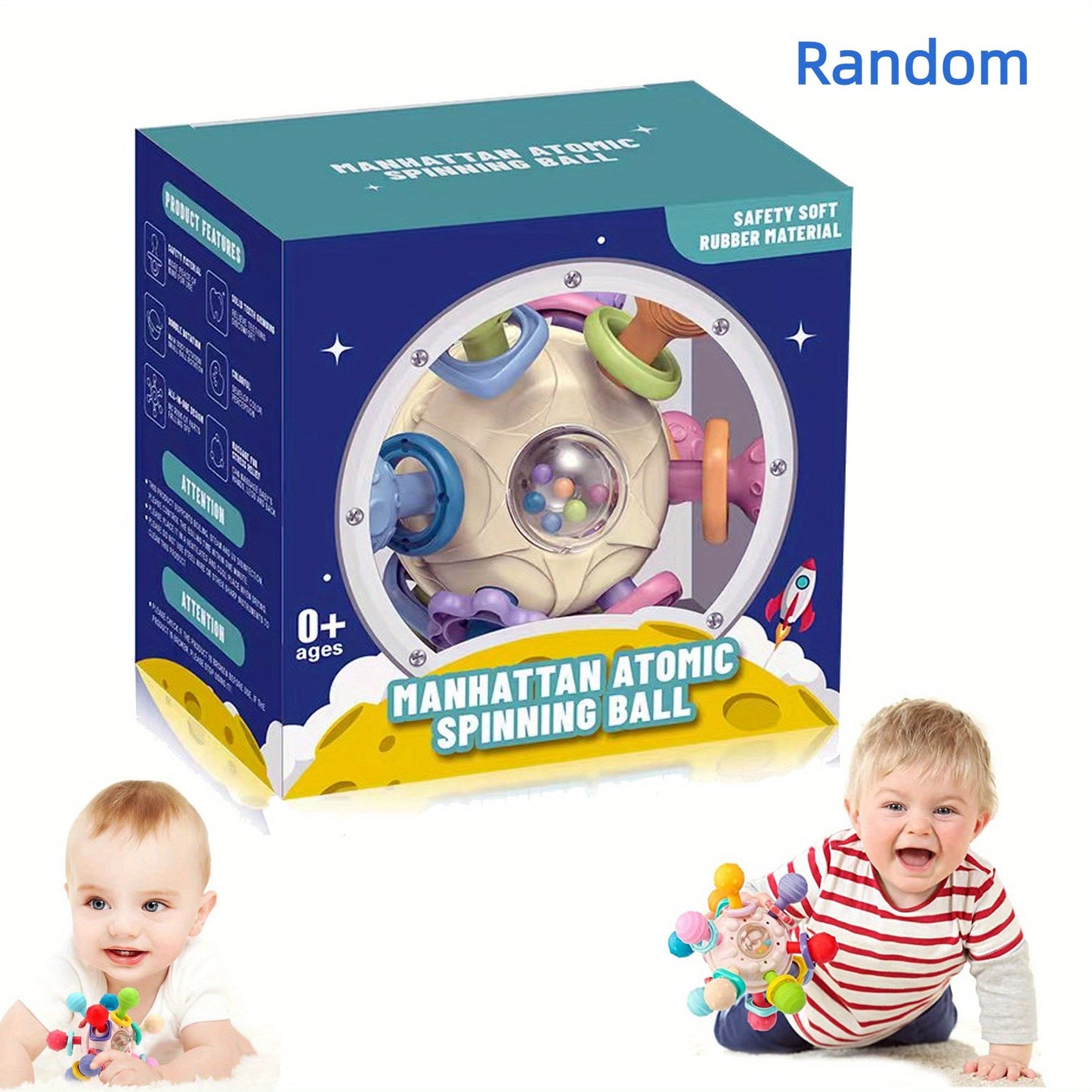 Baby Teething Toys: 6-12 Months Olds' Sensory Infant Toys for Rattling, Chewing & Teething - 0-3 Months' Rattles & Balls Included!
