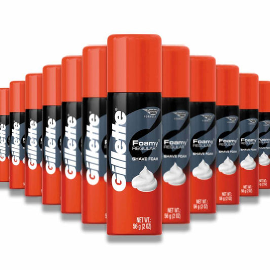 Gillette - Foamy Shaving Cream, Regular, Trail Size - 2 Oz - 48 Pack