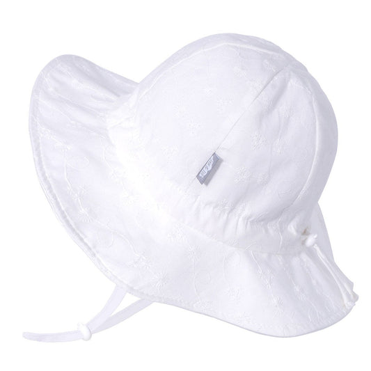 Jan & Jul White Daisy Cotton Floppy Sun Hat