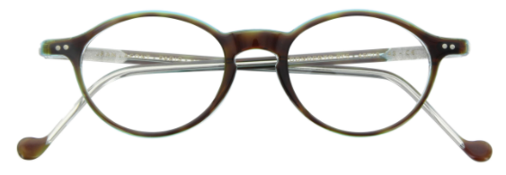 lafont concerto handmade in france plastic acetate keyhole bridge petite circular round shape classic traditional vintage unisex 675 blue tortoiseshell modern contemporary front