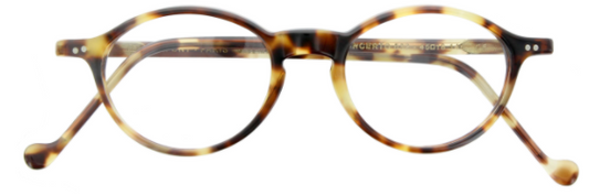 lafont concerto handmade in france plastic acetate keyhole bridge petite circular round shape classic traditional vintage unisex 532 tortoiseshell modern contemporary front