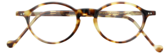 lafont concerto handmade in france plastic acetate keyhole bridge petite circular round shape classic traditional vintage unisex 532 tortoiseshell modern contemporary front