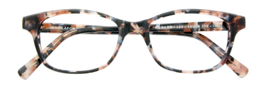 lafont regard handmade in france ladies women female plastic acetate prescription optical eyewear glasses rectangular petite fit simple elegant 1023 grey tortoise marble stone front