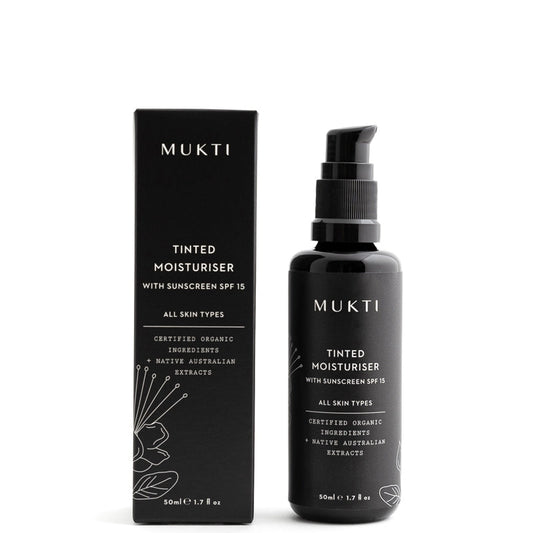 Mukti Organics Tinted Moisturiser with Sunscreen SPF15 50ml