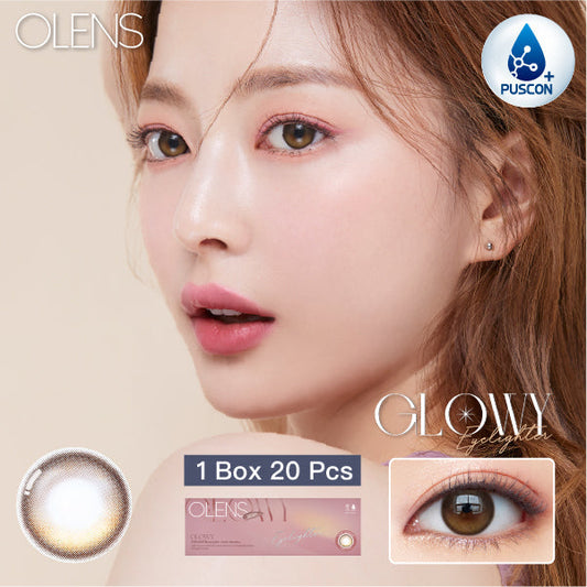 OLENS Eyelighter Glowy One Day Brown Contact Lenses 20 Pack