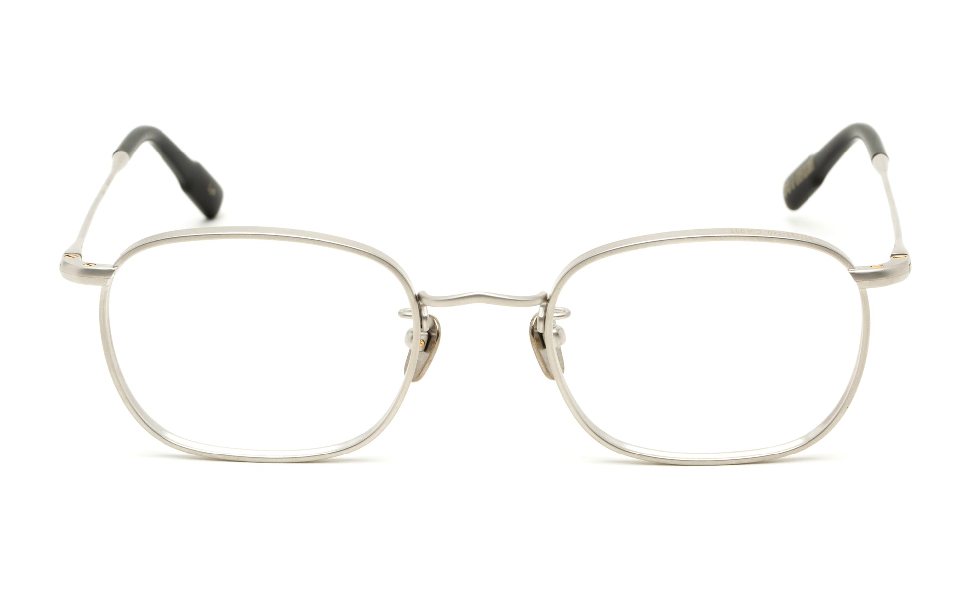 oliver goldsmith england made in japan titanium thin metal classic vintage silver grey unisex front view