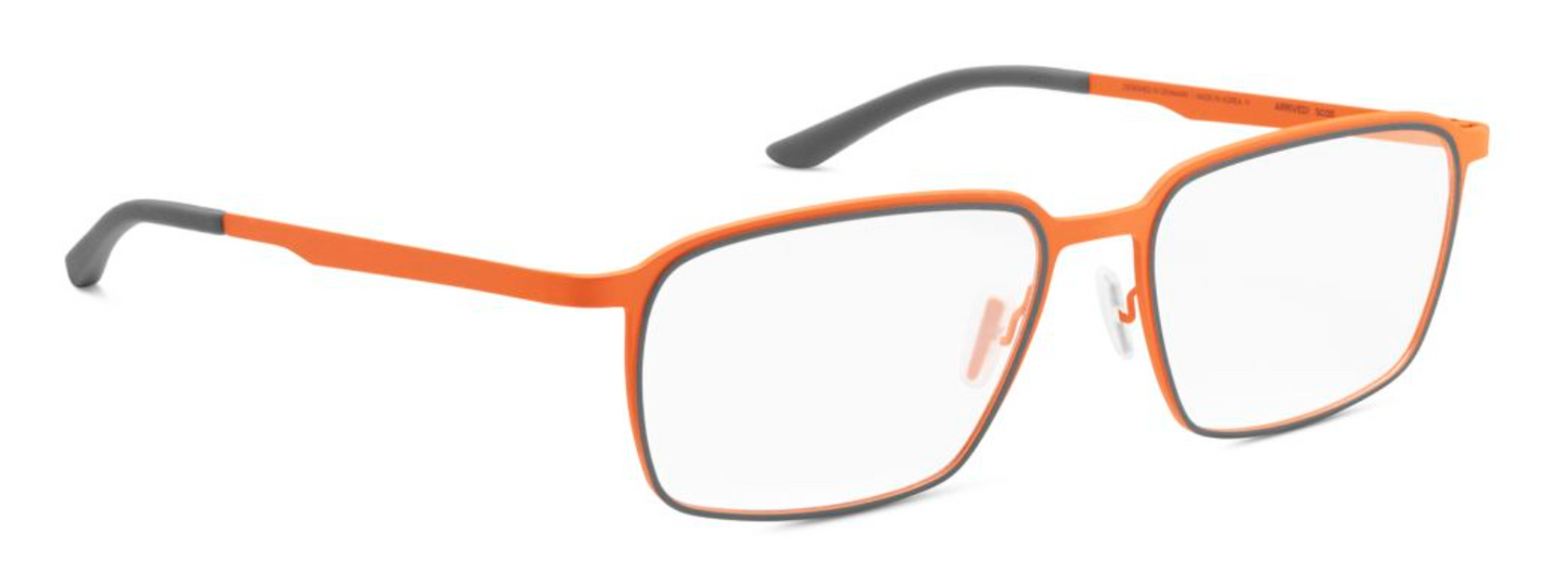 orgreen arrived! handmade in korea scandinavian danish design metal thin lightweight stainless steel square men male classic comfortable s035 matte black orange