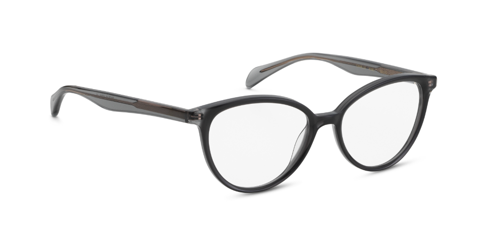 orgreen camilla glasses eyewear eyeglasses spectacles ladies women female made in japan danish design cat eye round clean modern contemporary a090 almost black clear grey