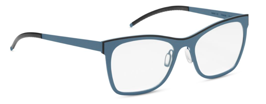 orgreen waikiki titanium handmade in japan glasses eyewear luxury metal women female lightweight comfort danish design 921 matte dirty blue dark blue