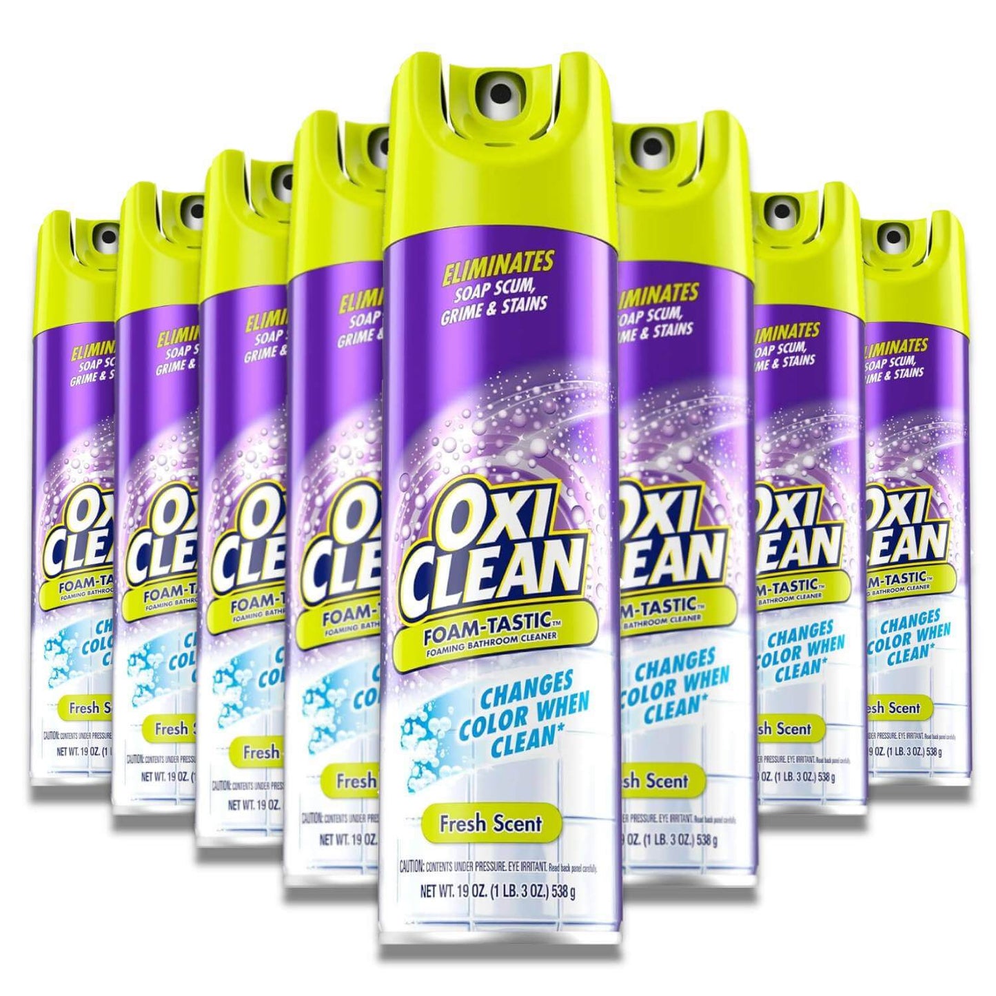 OxiClean - Foam-Tastic Bathroom Cleaner, Fresh Scent - 19 Oz - 8 Pack