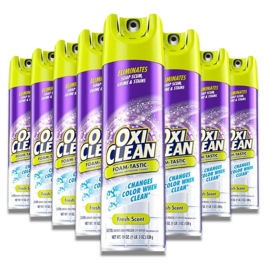 OxiClean - Foam-Tastic Bathroom Cleaner, Fresh Scent - 19 Oz - 8 Pack