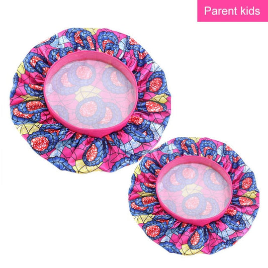 Mummy and Me Girl's African Print Satin Bonnet