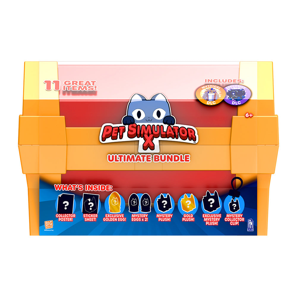 PET SIMULATOR - Red Treasure Chest Ultimate Bundle (12" Case w/ 11 Items, Series 1) [Includes DLC]