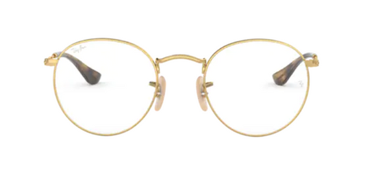 ray ban rx3447v optical prescription eyewear glasses women men unisex round metal classic retro vintage trendy fashionable 2500 arista gold