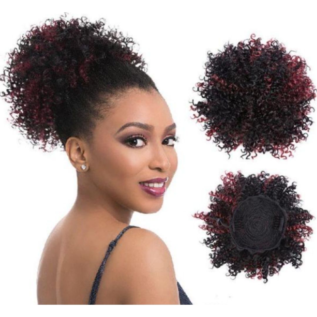 Short Afro Drawstring Ponytail
