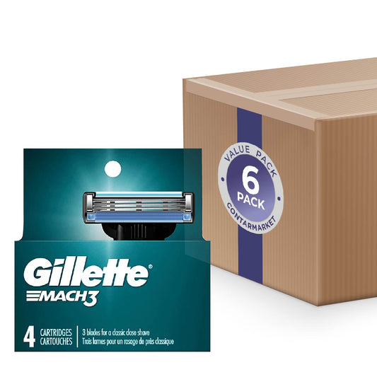 Gillette Mach3 Blade - 6 pack (4 Ct each) - Total 24 ct