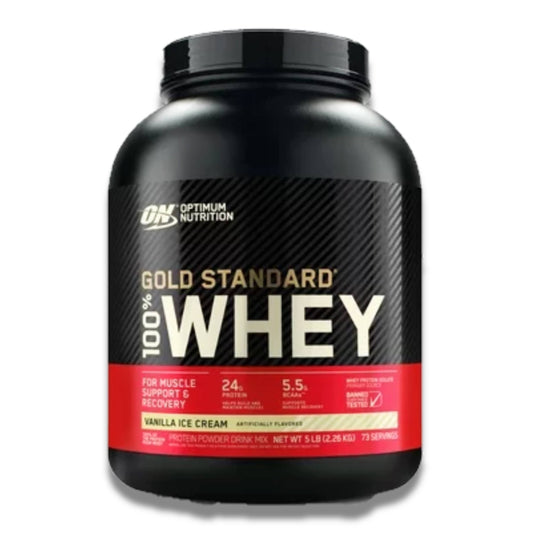Optimum Nutrition Gold Standard 100% Whey Protein Powder Vanilla Ice Cream -  5 Lb